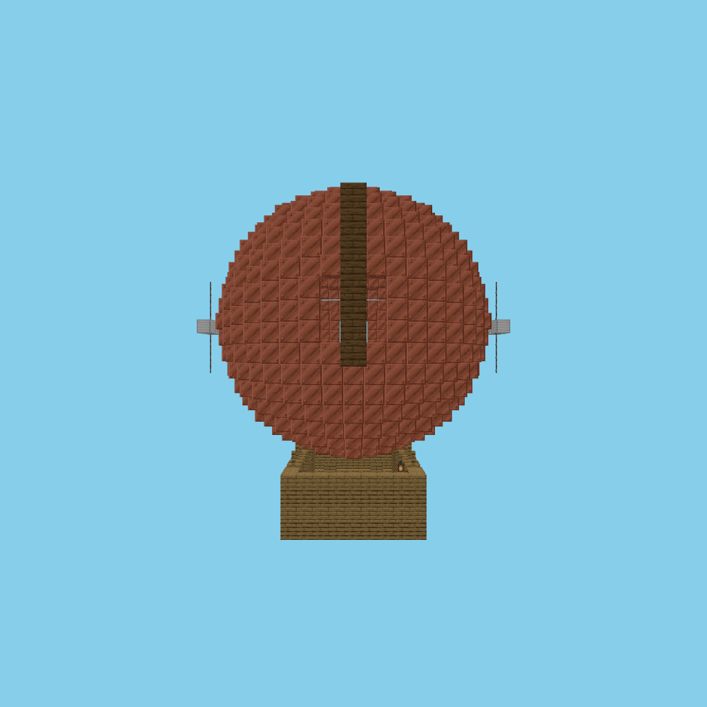 Steampunk airship (bare) front view