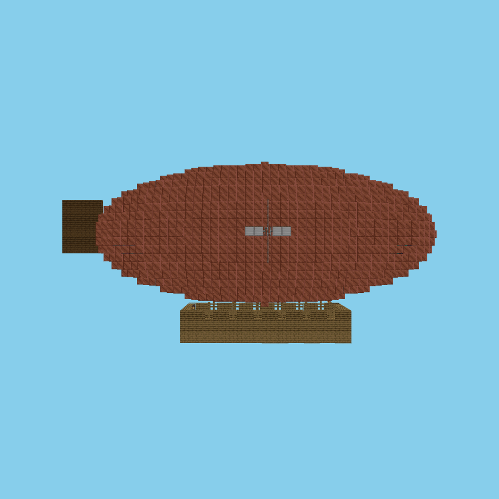 Steampunk airship (bare) side view