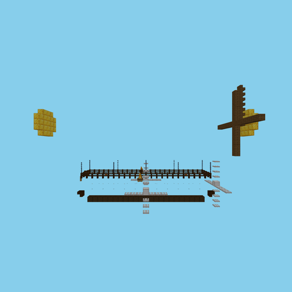 Steampunk airship (guided) front view