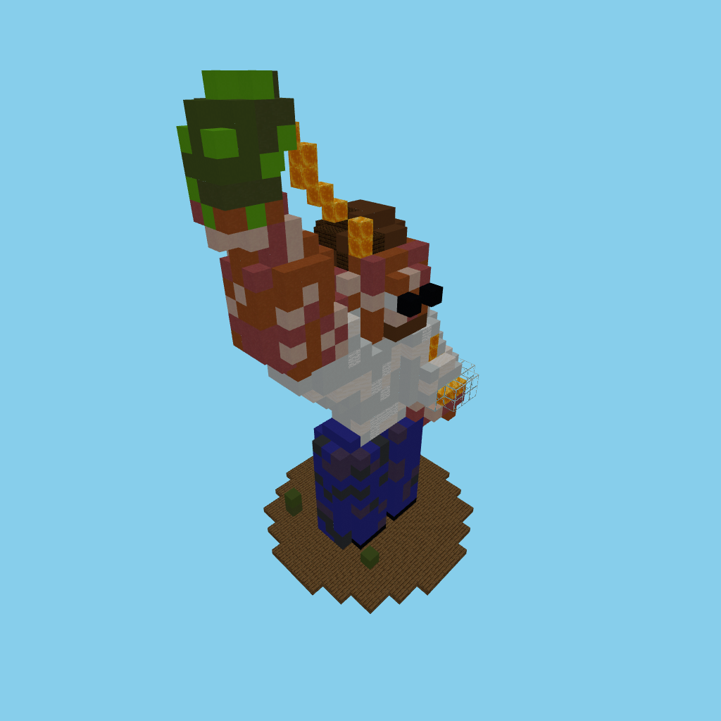 Asturiano escanciando sidra, isometric render