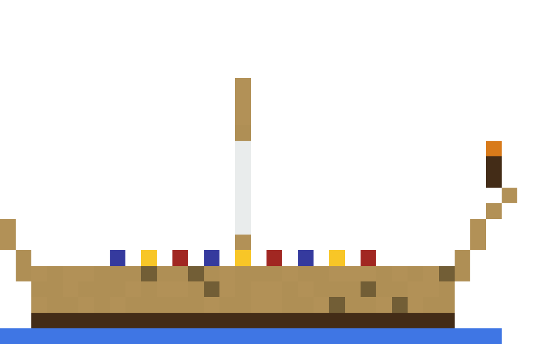 Viking Longship (Group A) front view