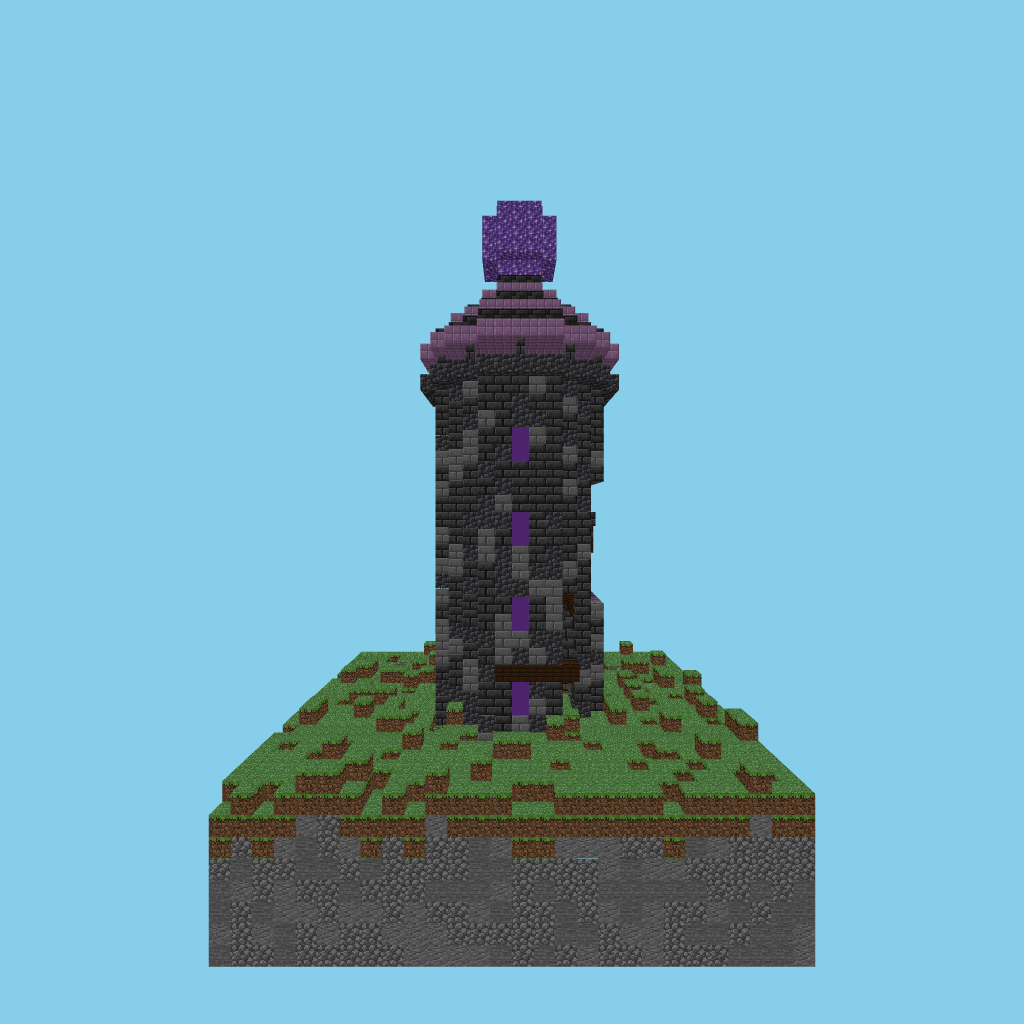Wizard Tower on Cliff (guided, vs-osu) front view