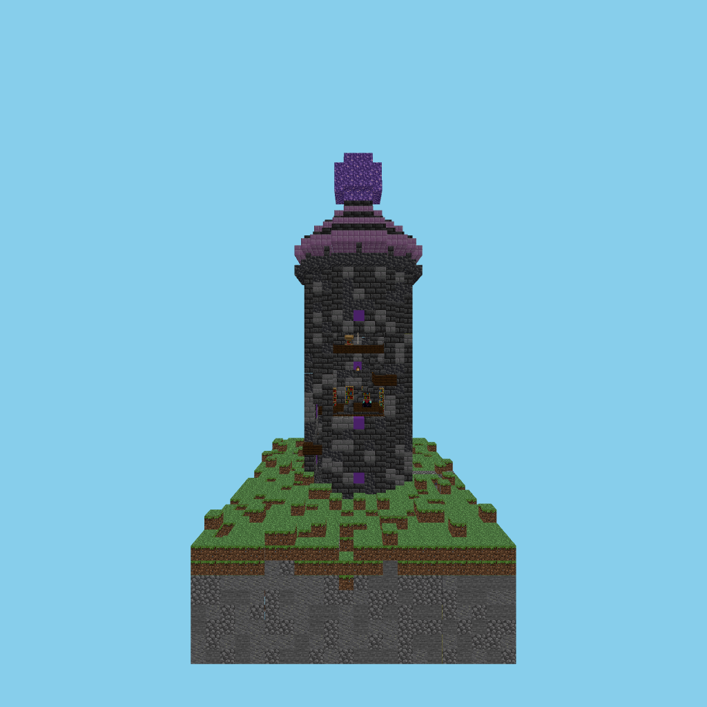 Wizard Tower on Cliff (guided, vs-osu) side view