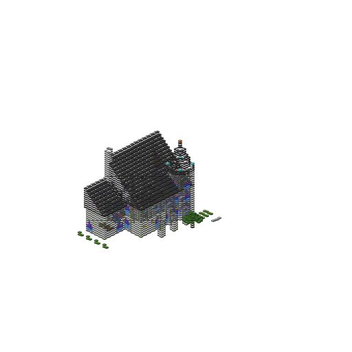 Gothic Mansion, isometric render