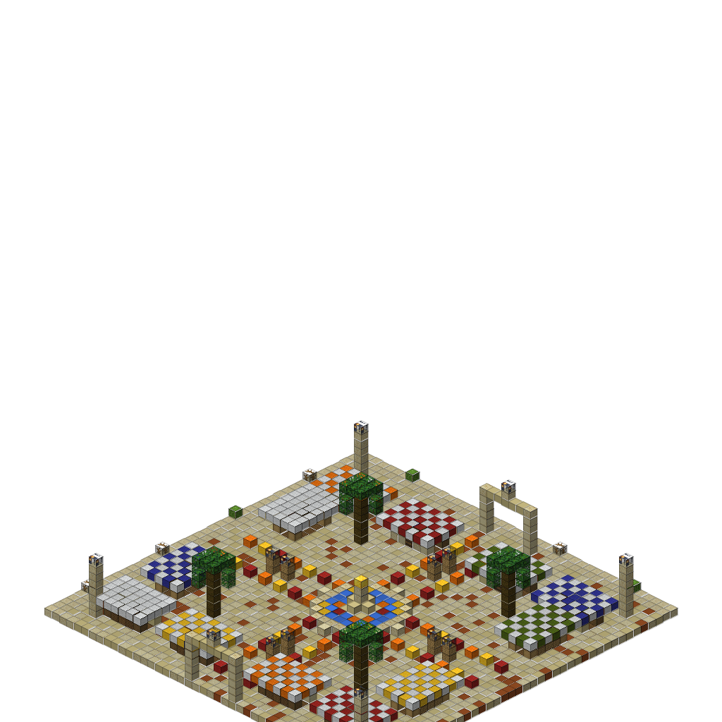 Desert Bazaar Marketplace (MCP Pipeline), isometric render