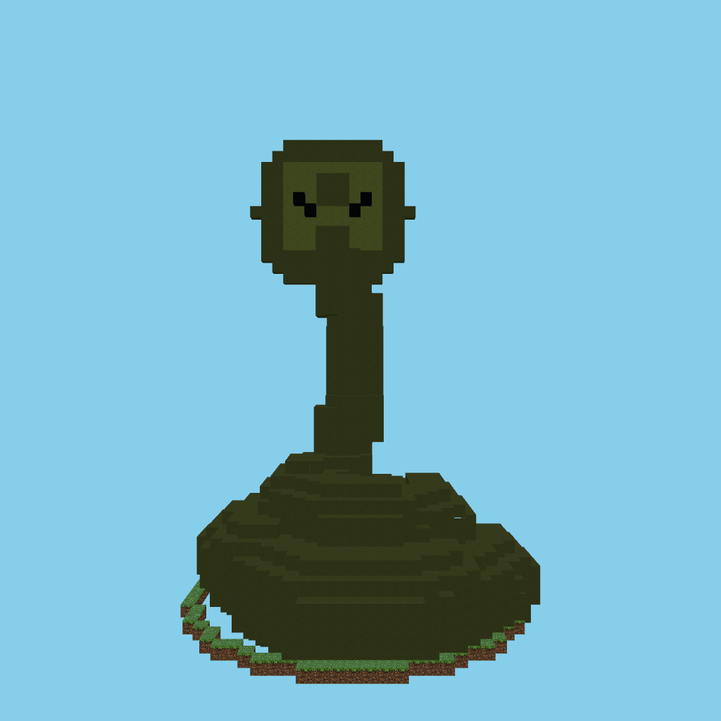 giant king cobra rearing [bare] front view
