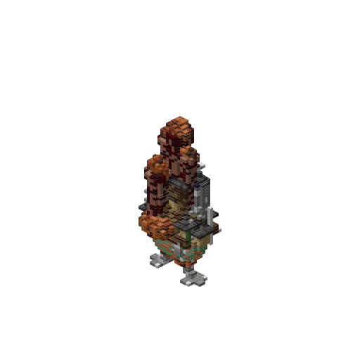 Howl's Moving Castle, isometric render