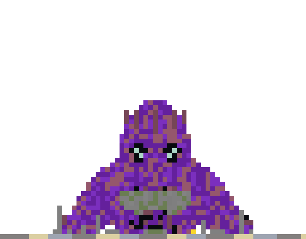 Giant Octopus on Rock front view