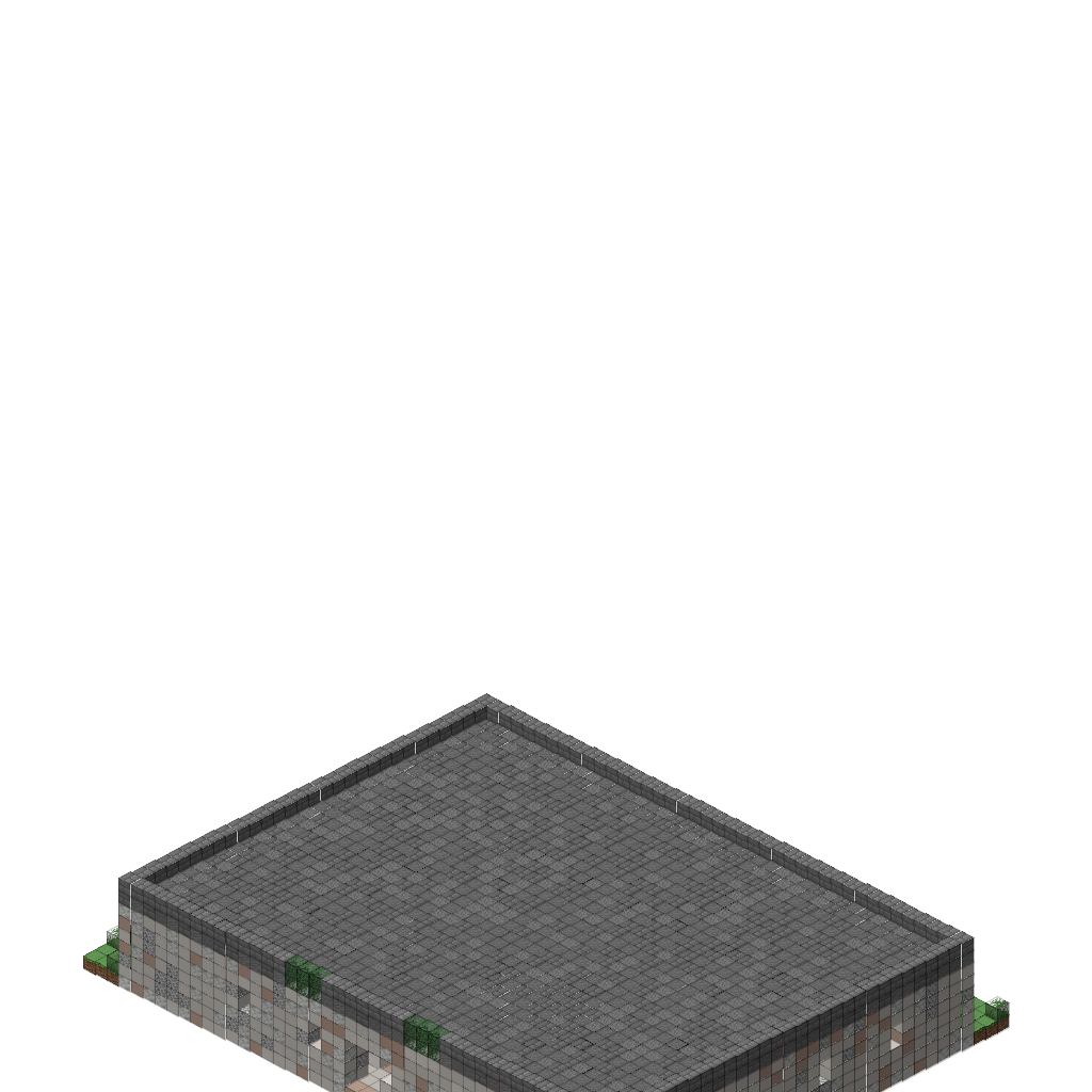 Roman Bathhouse (MCP Pipeline), isometric render