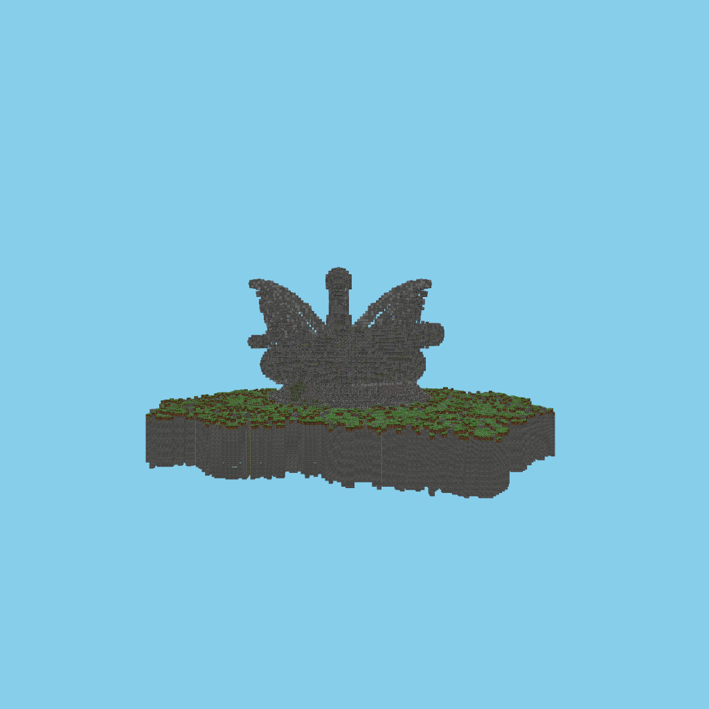 Coiled Stone Dragon front view