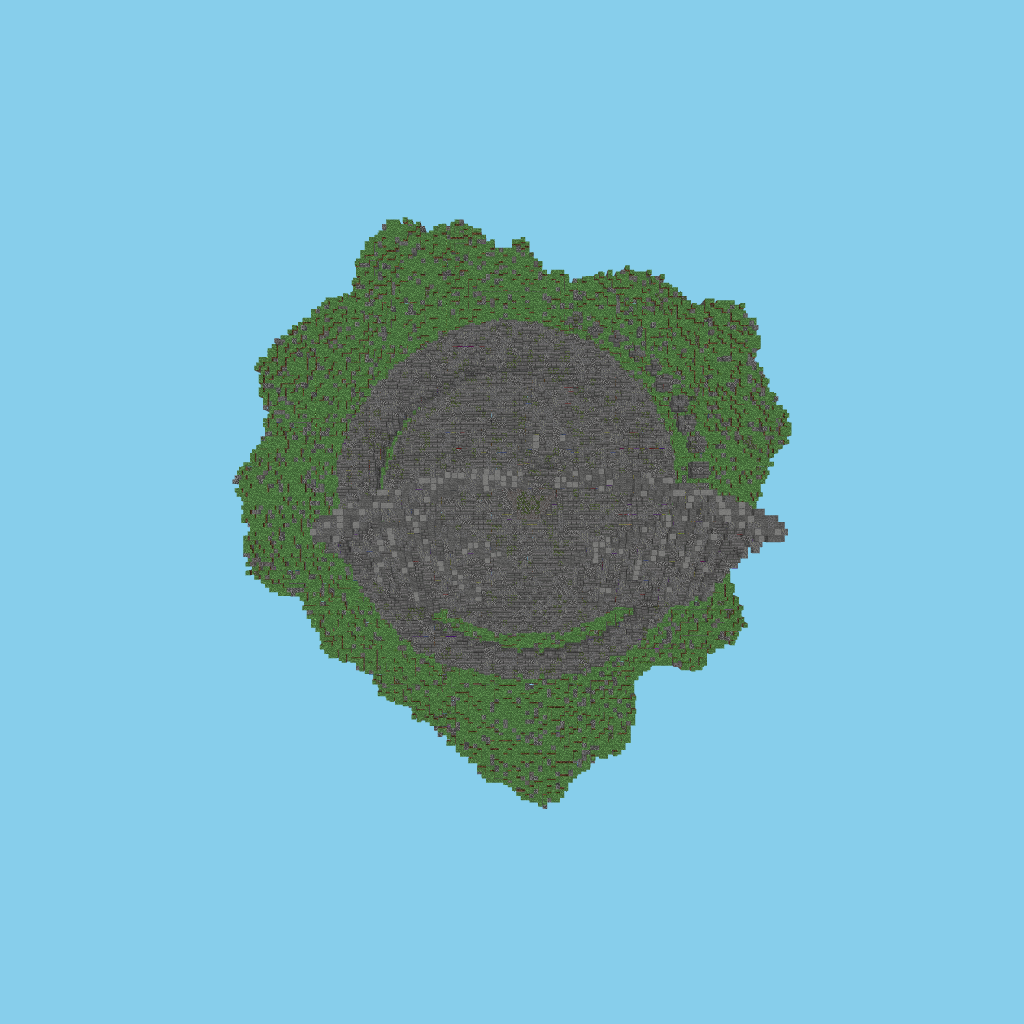 Coiled Stone Dragon top view