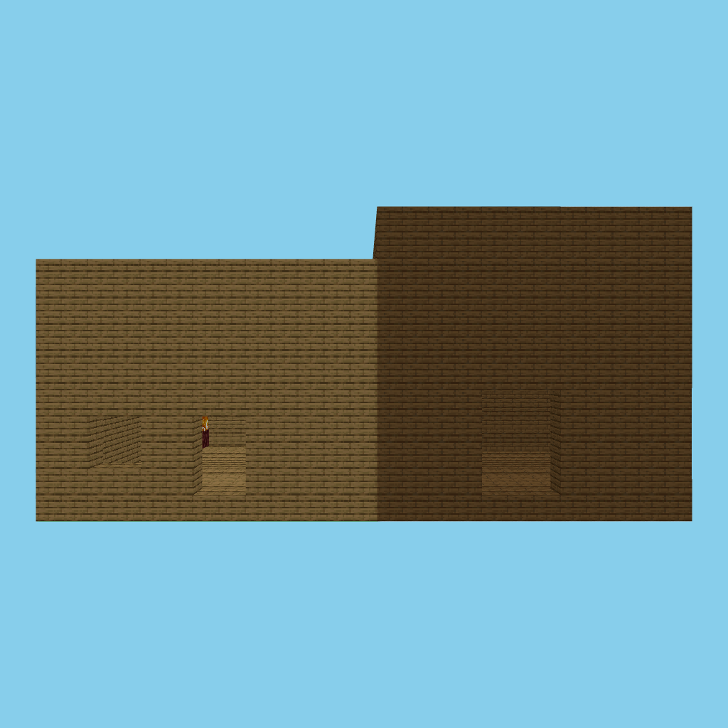L-Farmhouse + Barn (bare) front view