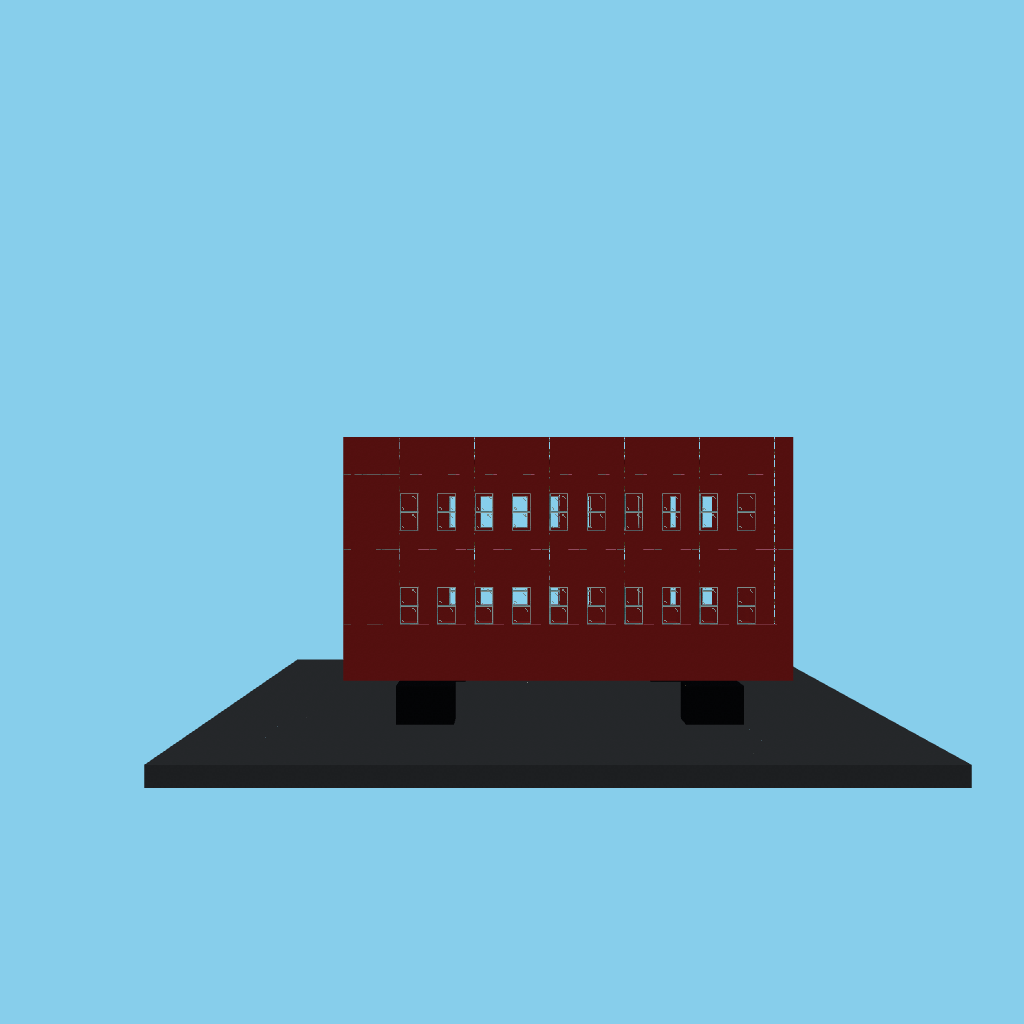 Double-decker bus (bare) front view