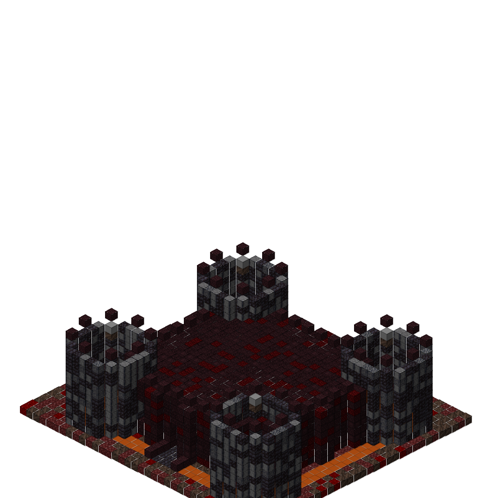 Nether Wart Fortress (Phase 1), isometric render