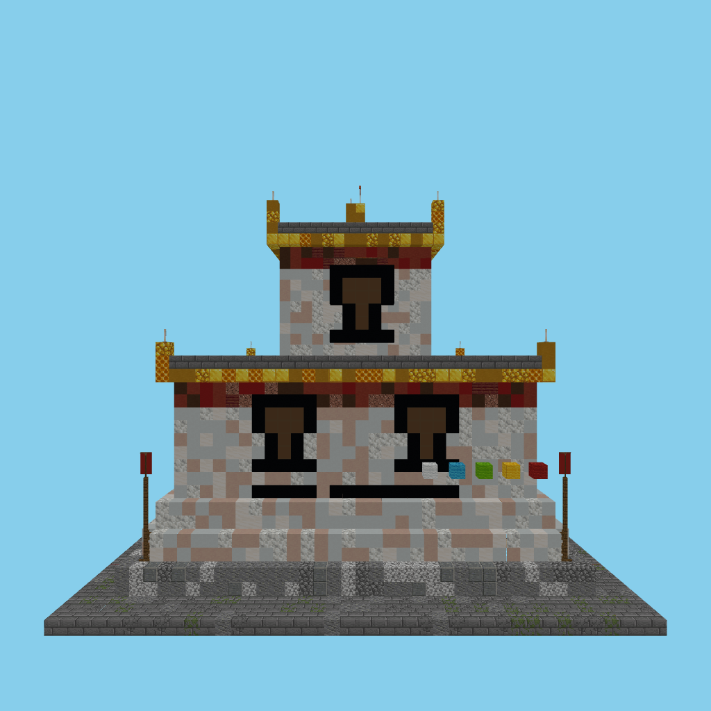 Himalayan dzong (guided) front view