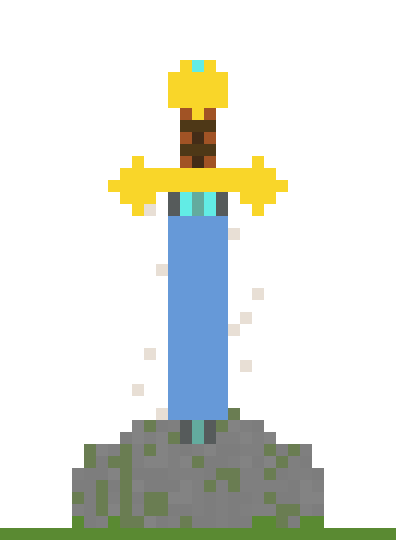 Diamond Sword in Stone (Phase 1) front view
