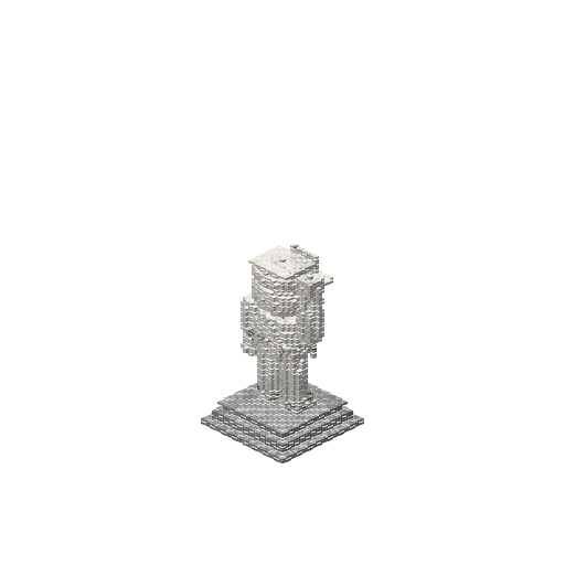 Super Mario - White Marble Classical Statue, isometric render