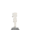Super Mario - White Marble Classical Statue side view