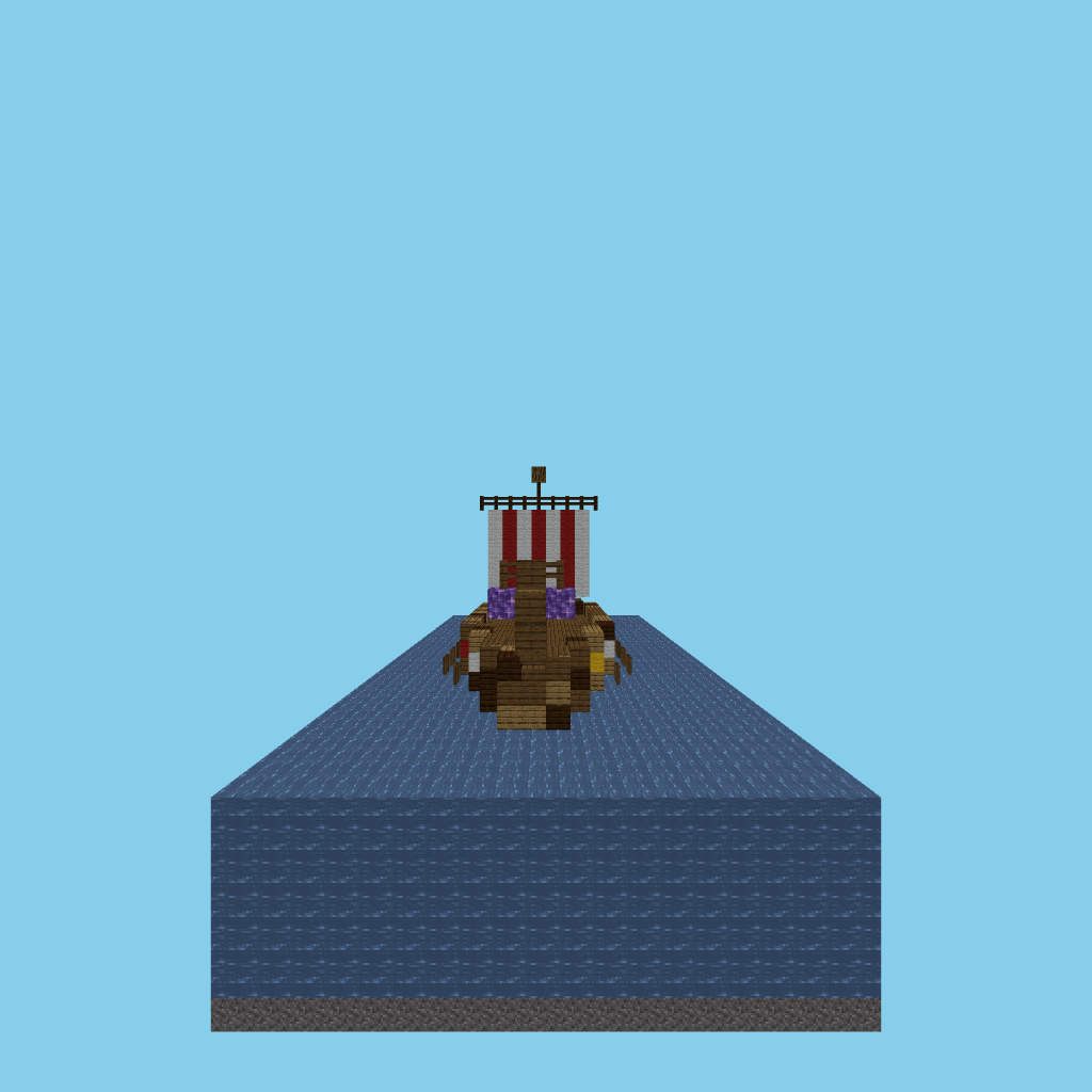 Viking longship (guided) side view
