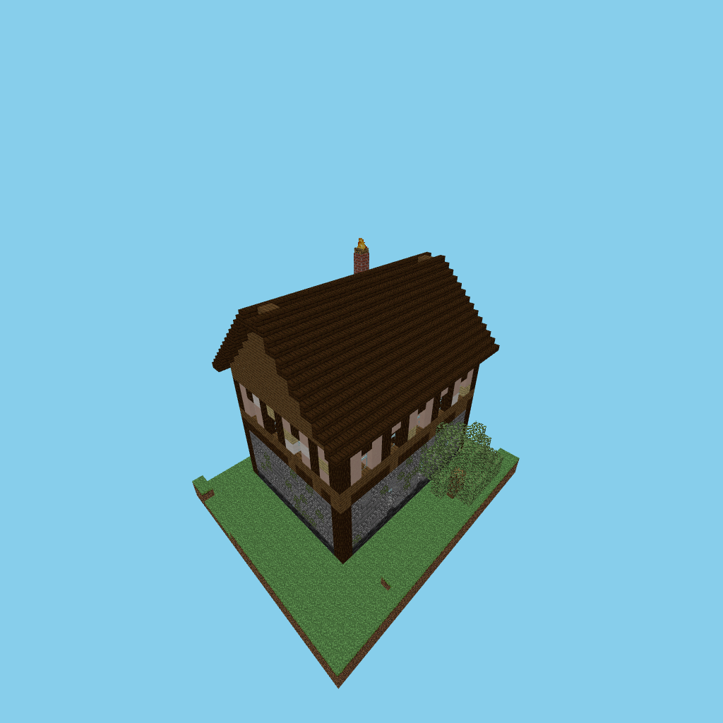 [autoeval indexed] village guildhall, isometric render