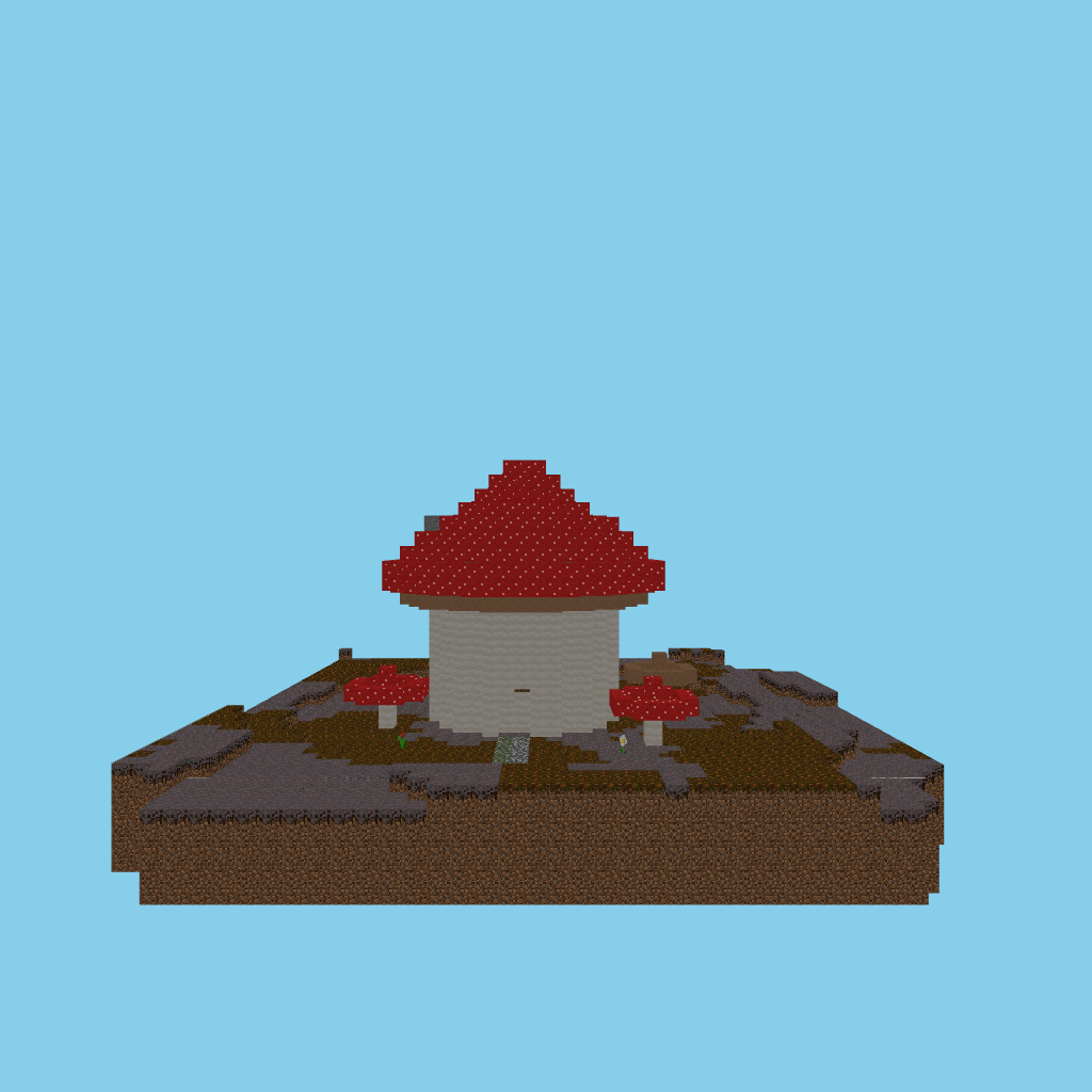 Mushroom house (vs-osu, guided) front view
