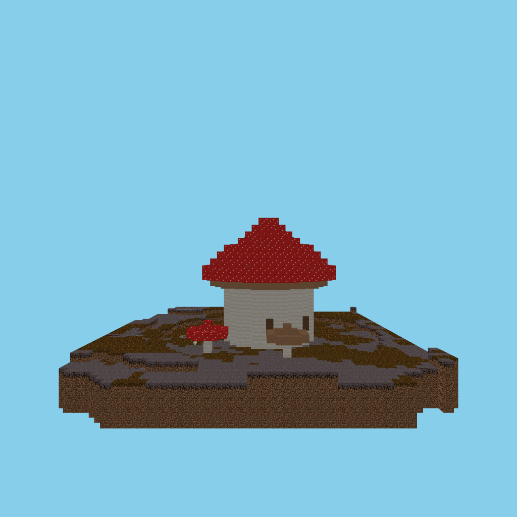 Mushroom house (vs-osu, guided) side view