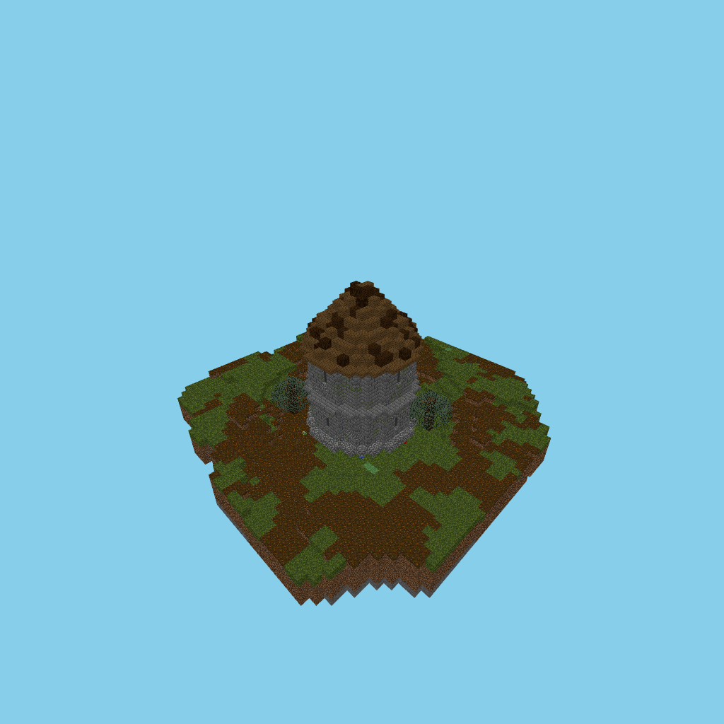 B-guided round watchtower, isometric render