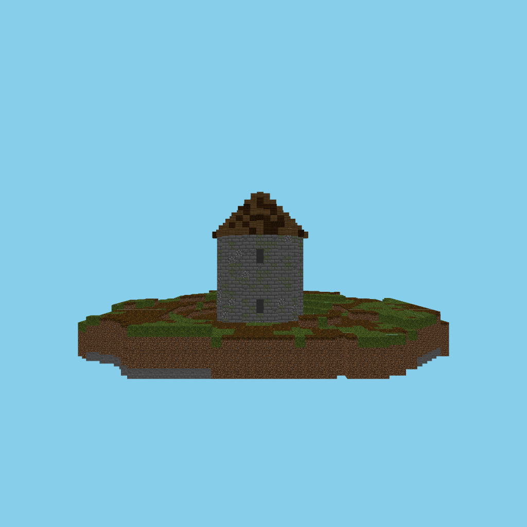 B-guided round watchtower side view