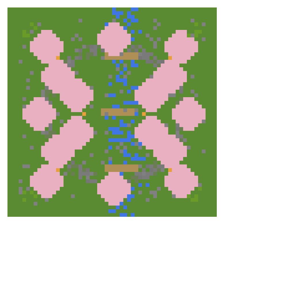 Cherry Blossom Garden top view