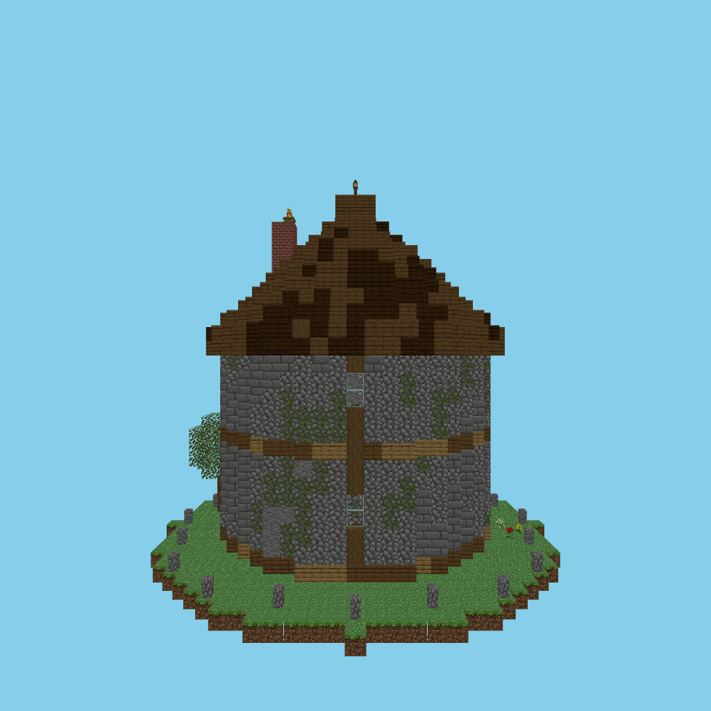 Round cottage guided G3 front view