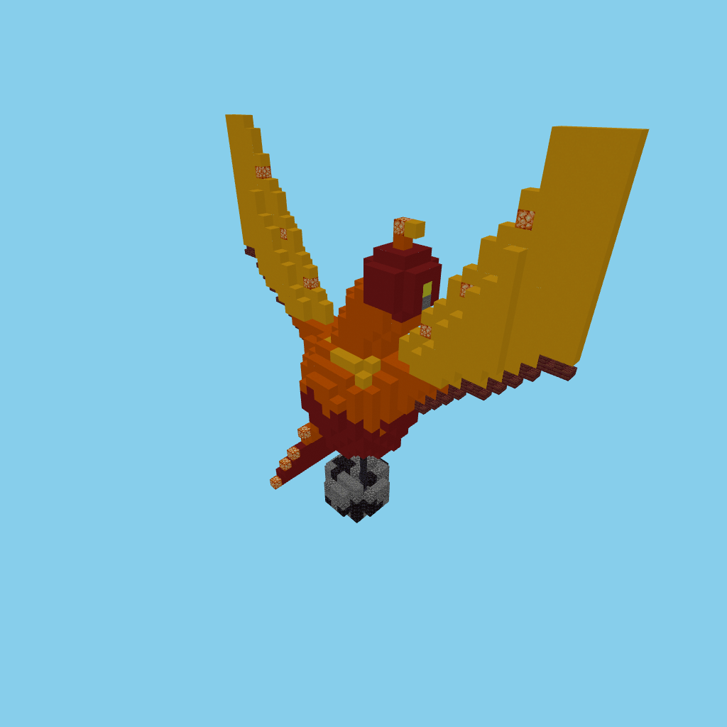 [autoeval guided] phoenix rising with flame wings