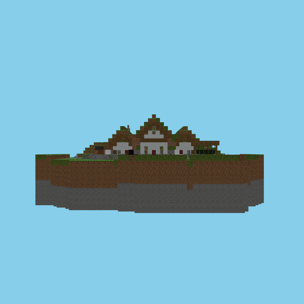 Icelandic turf farmhouse (guided) front view