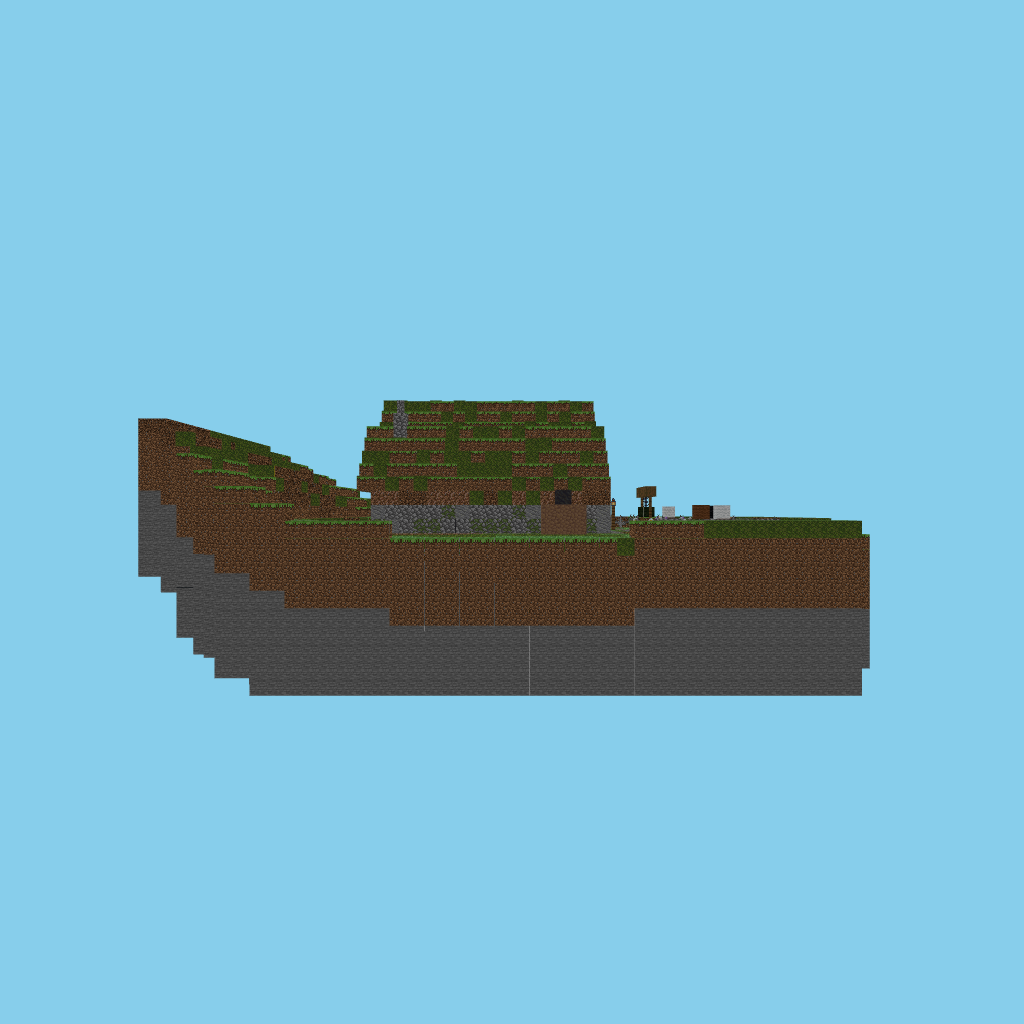 Icelandic turf farmhouse (guided) side view