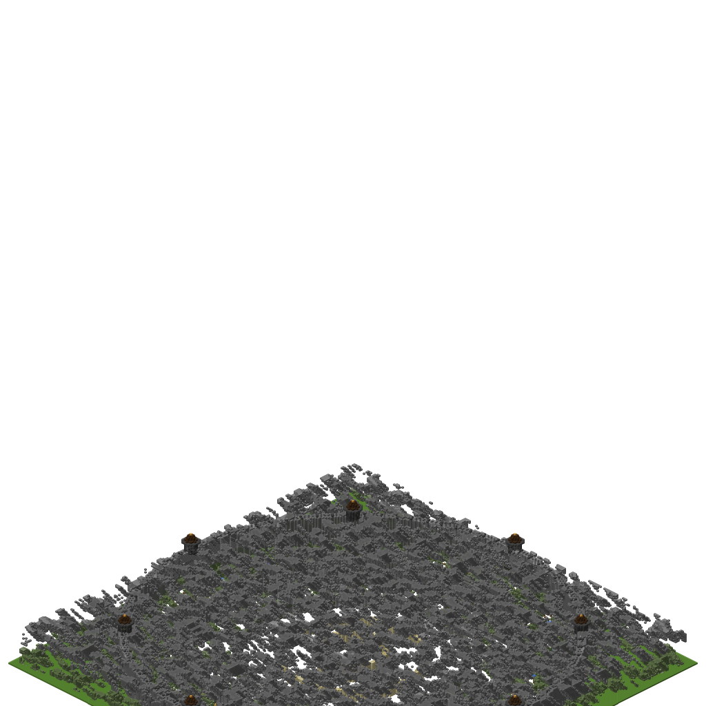 Ba Sing Se - Phase 1 FINAL: Gradient Walls + Terrain, isometric render