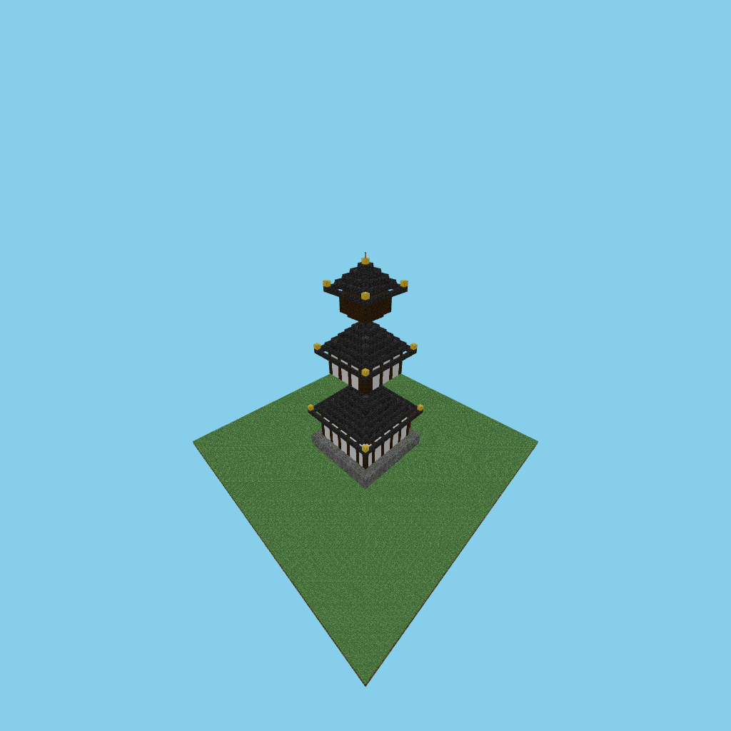 japanese-castle-vsosu, isometric render