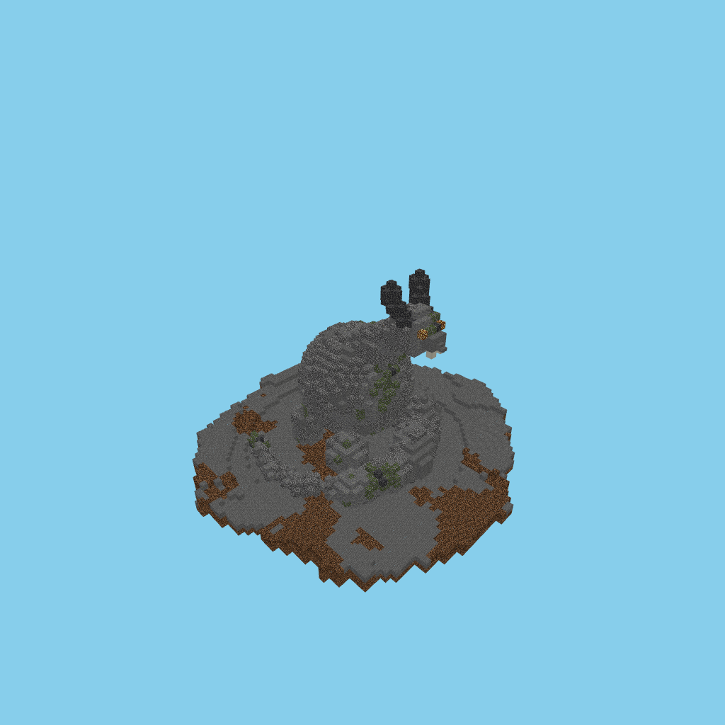 Dragon statue house v2 vsosu, isometric render