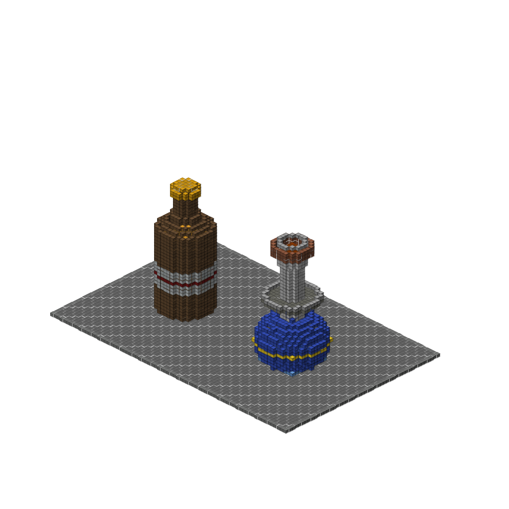 Cachimba y Tercio Gigante, isometric render