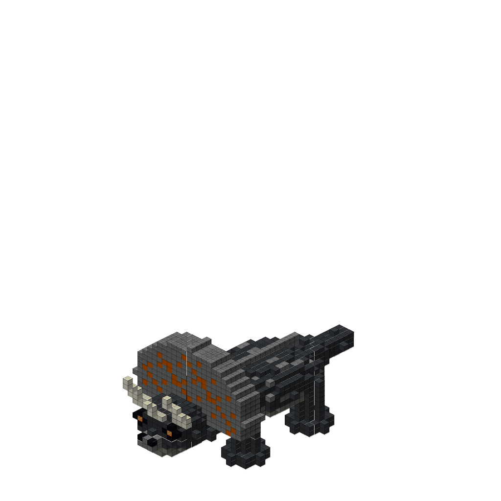 Triceratops, isometric render