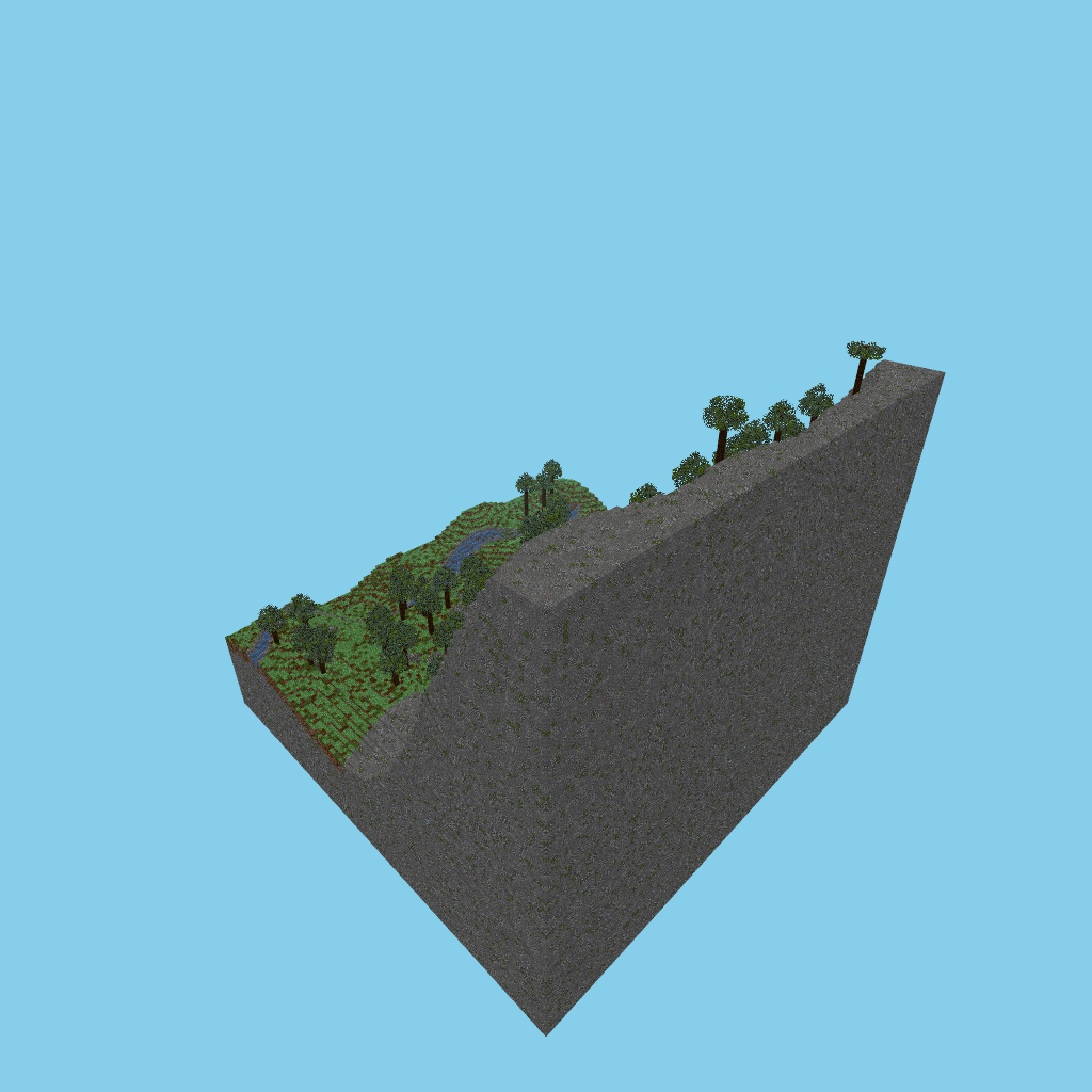 Hermitage in a Cave - Mysterious Valley, isometric render