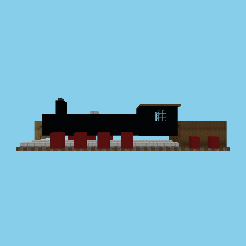 Steam locomotive (bare) front view