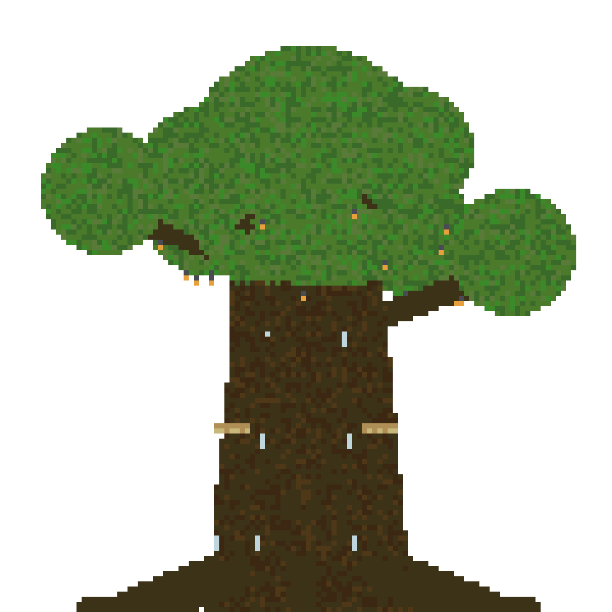 Elven City in Giant Tree front view