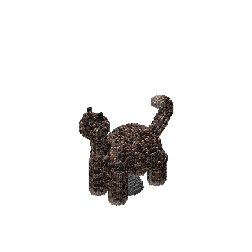 Giant Wolf Howling, isometric render
