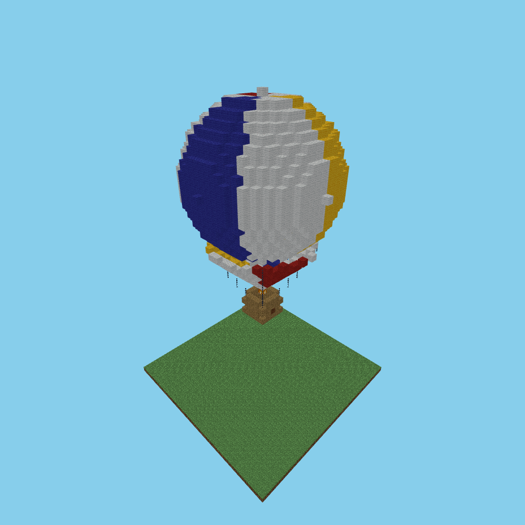 Hot Air Balloon BARE, isometric render