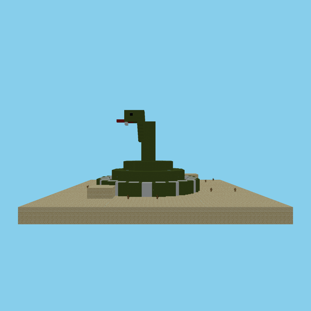 Giant King Cobra (bare) side view