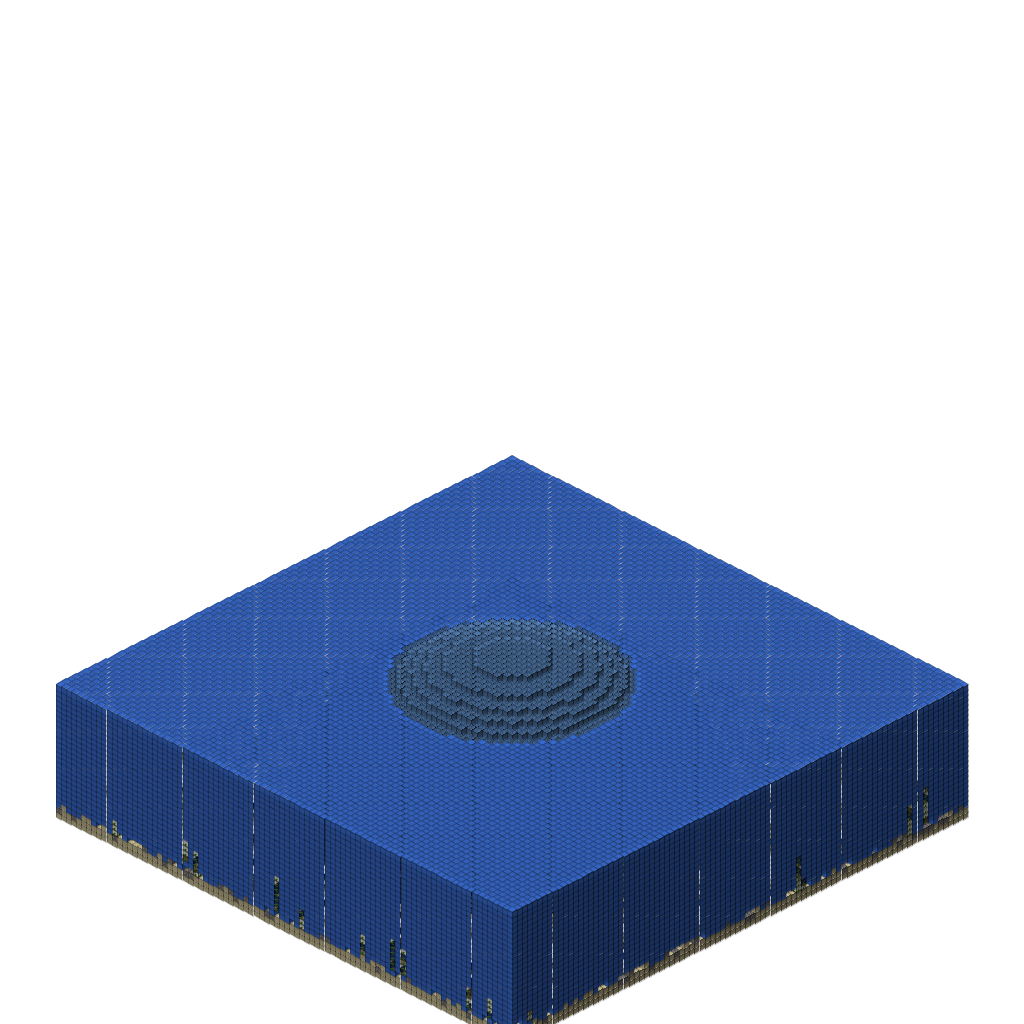 Underwater Coral Reef Dome, isometric render