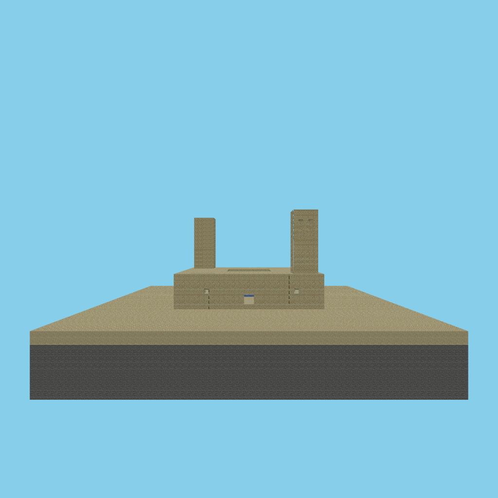 Persian windcatcher house — bare front view