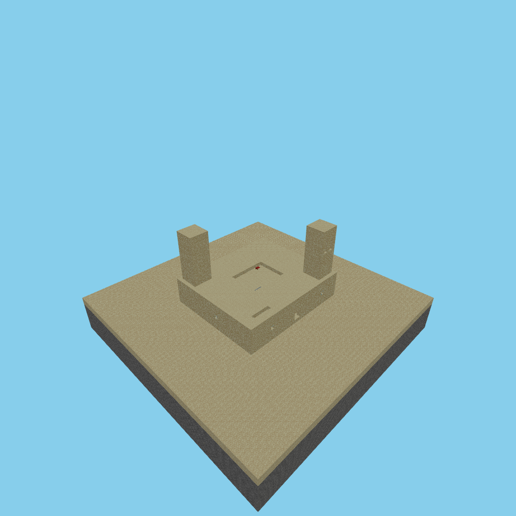 Persian windcatcher house — bare