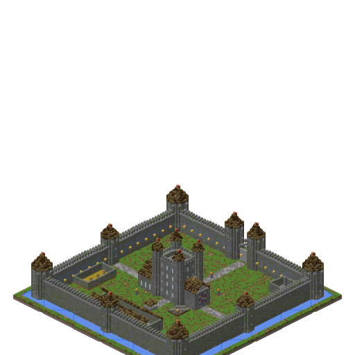 Big Castle, isometric render