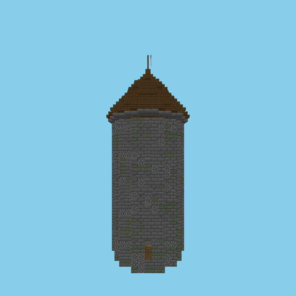 Round Stone Watchtower front view