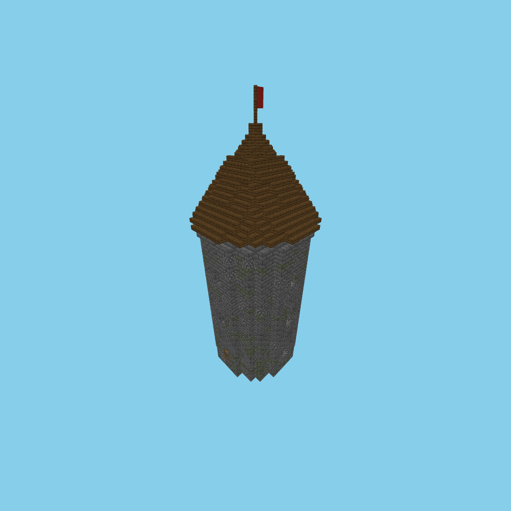 Round Stone Watchtower, isometric render